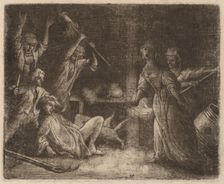 The Cat Trapped and Beaten, probably c. 1645/1656. Creator: Allart van Everdingen