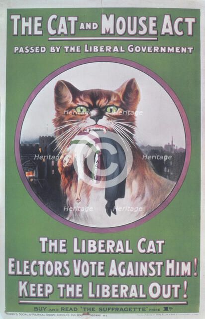 'The Cat and Mouse Act', 1914. Artist: Unknown