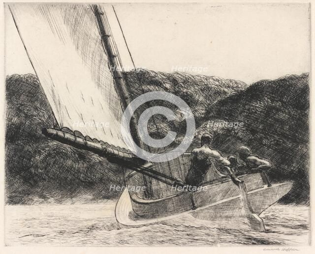 The Cat Boat, 1922. Creator: Edward Hopper.