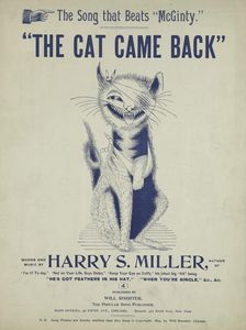 The cat came back 1893. Creator: Unknown