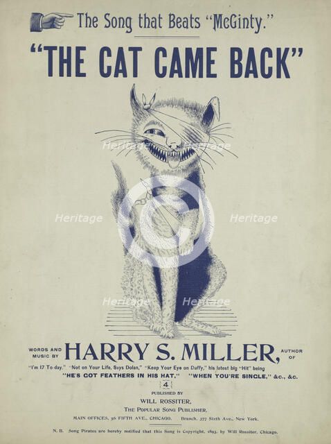 'The cat came back', 1893. Creator: Unknown.