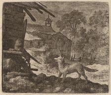 The Cat Enters the Barn as Reynard Looks On, probably c. 1645/1656. Creator: Allart van Everdingen