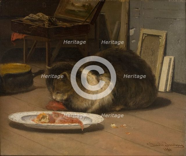 The Cat in the Studio, 1860. Creator: David Jacobsen.
