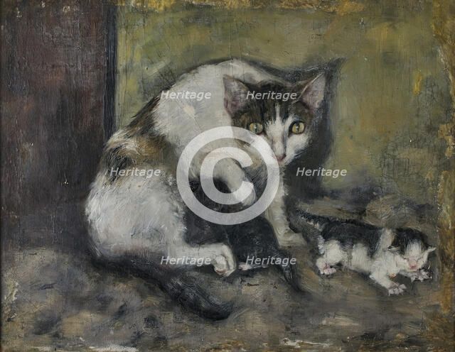 The cat mother, (c1930s). Creator: Ida Eléonora de Schulzenheim.