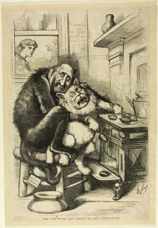 The Cat's-Paw, Any Thing to Get Chestnuts, published July 18, 1892. Creator: James Albert Wales