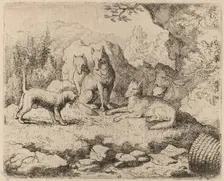 The Cat Sent as Messenger, probably c. 1645/1656. Creator: Allart van Everdingen