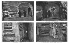 'The Catacombs at Rome; reproduced from Magnesium Light Instantaneous Photographs 1891. Creator: Unknown