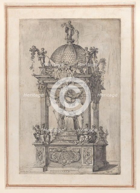 The Catafalque of Philip IV of Spain, ca. 1665. Creators: Stefano Camogli, Domenico Piola I.
