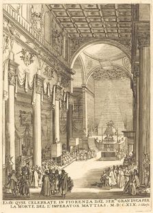 The Catafalque of the Emperor Mathias. Creator: Jacques Callot