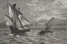 The Catalan-Aragonese squadron in Salou, Conquest of Majorca by King James I (1208-1276), 1890. Creator: Joan Serra y Pausas