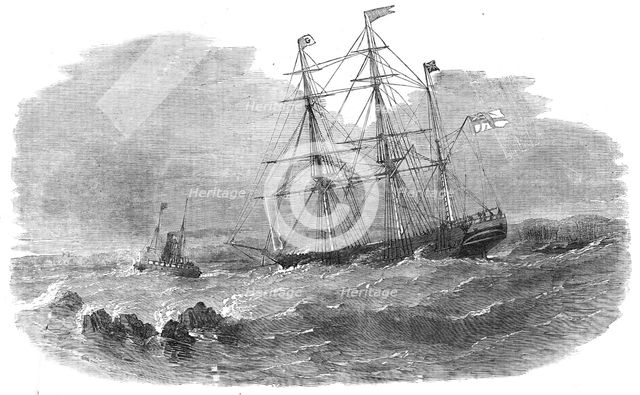 "The Cataragui", coming down the Galop Rapids above Montreal, Canada, 1854.  Creator: Unknown.