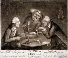 The catch singers 1775. Artist: Anon