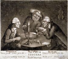 The catch singers 1775. Artist: Anon