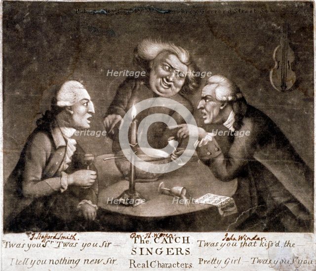 'The catch singers', 1775.  Artist: Anon