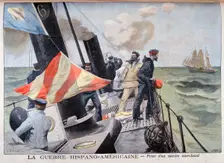 The catching of a merchant vessel, Spanish-American War, 1898. Creator: F Meaulle