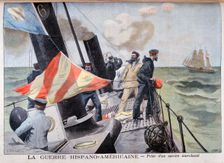 The catching of a merchant vessel, Spanish-American War, 1898. Creator: F Meaulle