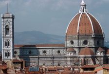 The cathedral and Giotto's Tower in Florence from the Palazzo Vecchio. Artist: Filippo Brunelleschi