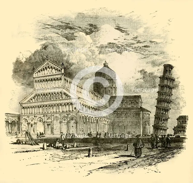 'The Cathedral and Leaning Tower, Pisa', 1890.   Creator: Unknown.