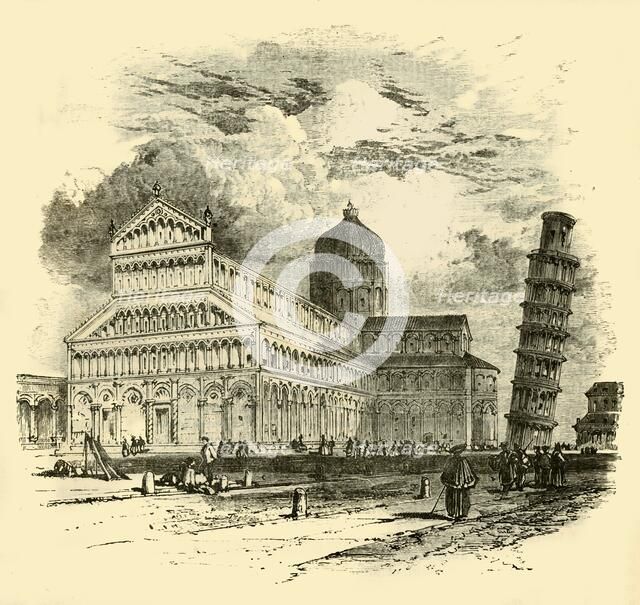 'The Cathedral and Leaning Tower, Pisa', 1890.   Creator: Unknown.