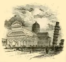 The Cathedral and Leaning Tower, Pisa 1890. Creator: Unknown