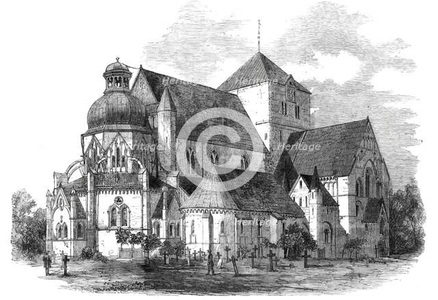 The Cathedral at Drontheim, in which the Monarchs of Saxony are crowned, 1860. Creator: Unknown.