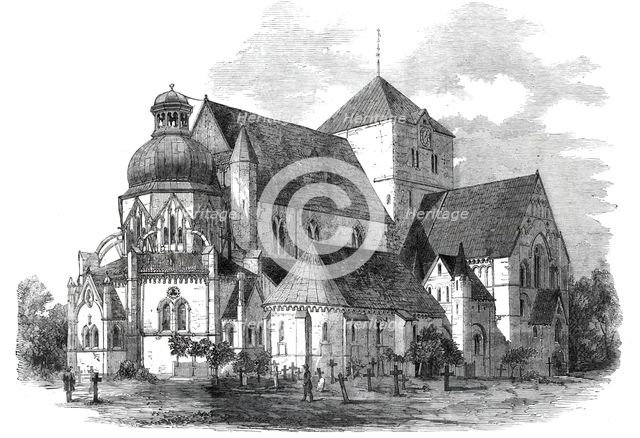The Cathedral at Drontheim, in which the Monarchs of Saxony are crowned, 1860. Creator: Unknown.