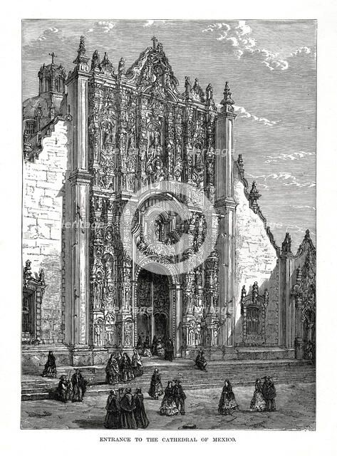 The Cathedral, Mexico City, Mexico, 19th century. Artist: Unknown