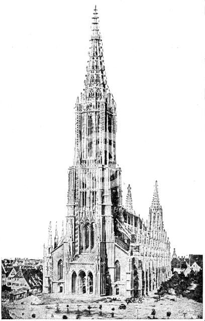 The Cathedral of Ulm, Würtemberg, now completed, 1890. Creator: Unknown.