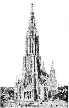 The Cathedral of Ulm, Würtemberg, now completed, 1890. Creator: Unknown