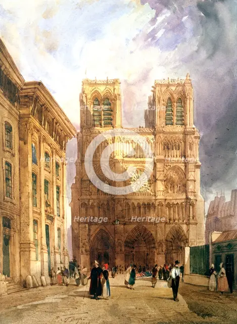 'The Cathedral of Notre Dame', 1836. Artist: Thomas Shotter Boys