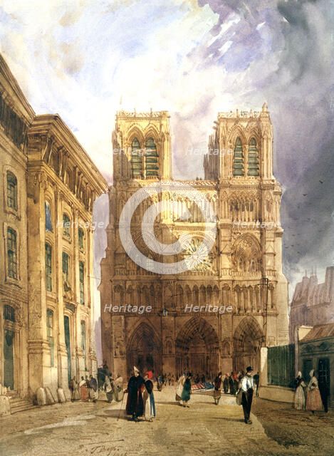 'The Cathedral of Notre Dame', 1836. Artist: Thomas Shotter Boys
