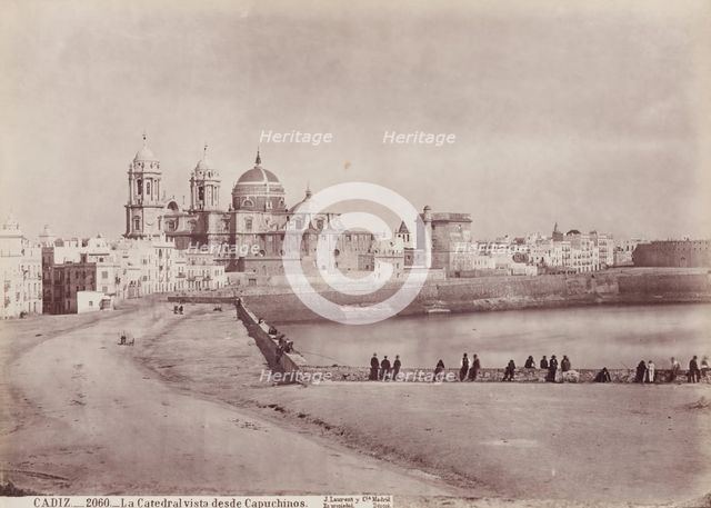 The Cathedral seen from the Capuchines, Cadiz, between 1875 and 1892. Creator: Juan Laurent.
