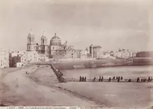 The Cathedral seen from the Capuchines, Cadiz, between 1875 and 1892. Creator: Juan Laurent
