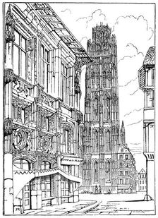 The Cathedral Spire, Rouen 1835 (1900)