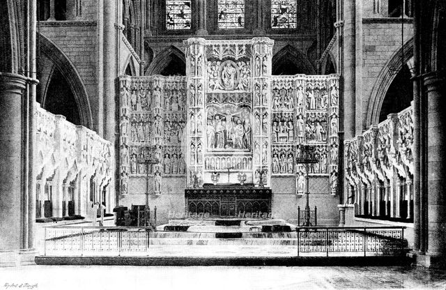 The Cathedrals of Great Britain: Truro Cathedral - the Reredos, 1895. Creator: Francis Frith & Co.