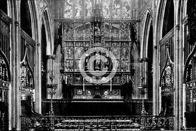 The Cathedrals of Great Britain: Manchester Cathedral - the Reredos, 1895. Creator: Francis Frith & Co.