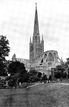 The Cathedrals of Great Britain: Norwich Cathedral, 1895. Creator: Francis Frith & Co