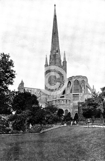 The Cathedrals of Great Britain: Norwich Cathedral, 1895. Creator: Francis Frith & Co.