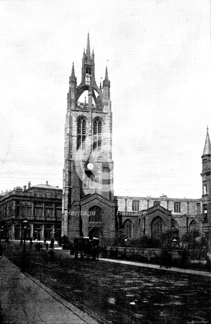 The Cathedrals of Great Britain: St. Nicholas, Cathedral of the Diocese of Newcastle, 1895. Creator: Francis Frith & Co.