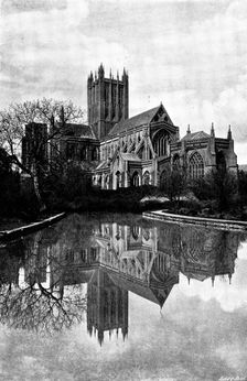 The Cathedrals of England: Wells Cathedral, 1895. Creator: Francis Frith & Co