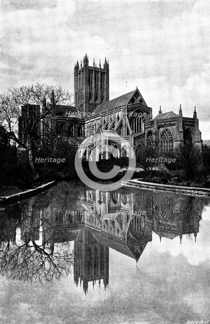 The Cathedrals of England: Wells Cathedral, 1895. Creator: Francis Frith & Co.