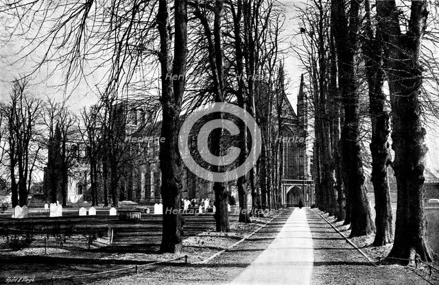 The Cathedrals of England: Winchester Cathedral, 1895. Creator: Francis Frith & Co.