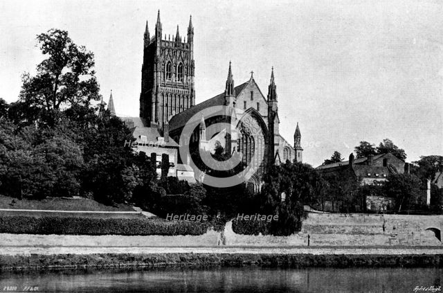 The Cathedrals of England: Worcester Cathedral, 1895. Creator: Francis Frith & Co.
