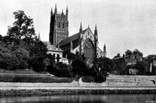 The Cathedrals of England: Worcester Cathedral, 1895. Creator: Francis Frith & Co