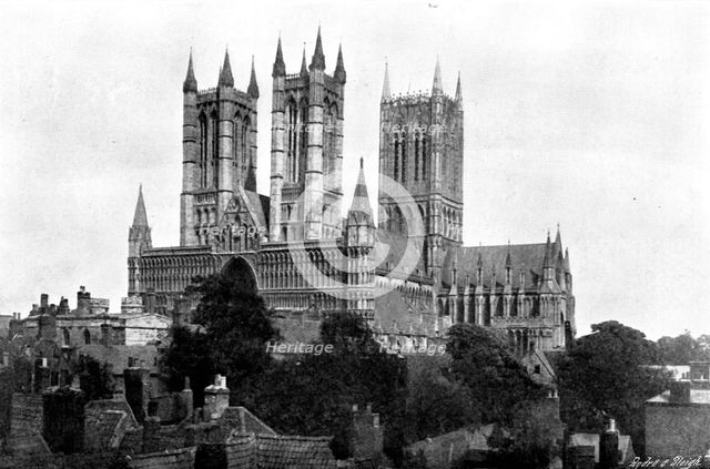 The Cathedrals of England: Lincoln Cathedral, 1895. Creator: Francis Frith & Co.