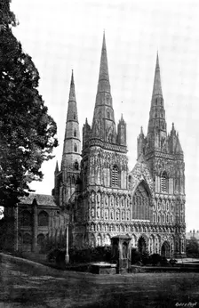 The Cathedrals of England: Lichfield Cathedral, 1895. Creator: Francis Frith & Co