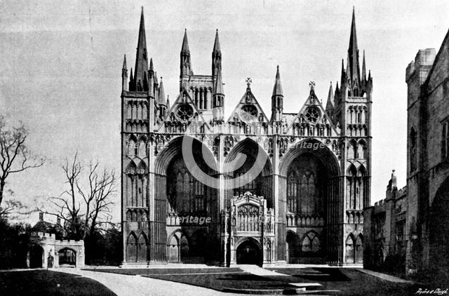 The Cathedrals of England: Peterborough Cathedral, 1895. Creator: Francis Frith & Co.
