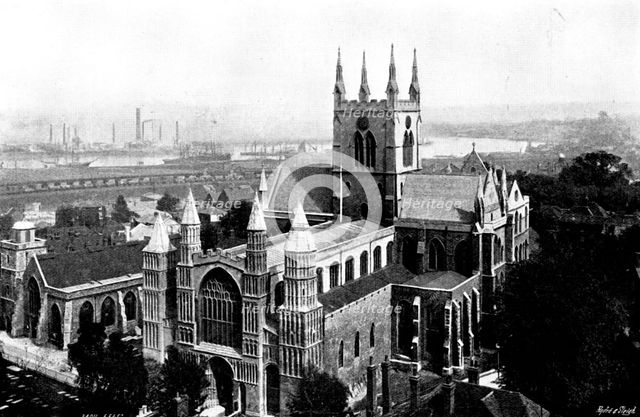 The Cathedrals of England: Rochester Cathedral, 1895. Creator: Francis Frith & Co.