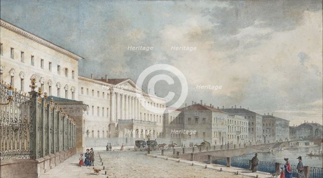 The Catherine Institute on the Fontanka river, 1839-1840.