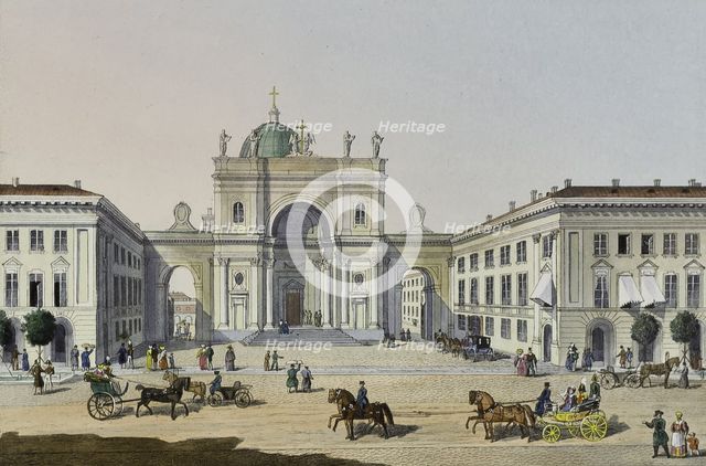 The Catholic Church of St. Catherine in Saint Petersburg, First half of the 19th cent.. Artist: Beggrov, Karl Petrovich (1799-1875)